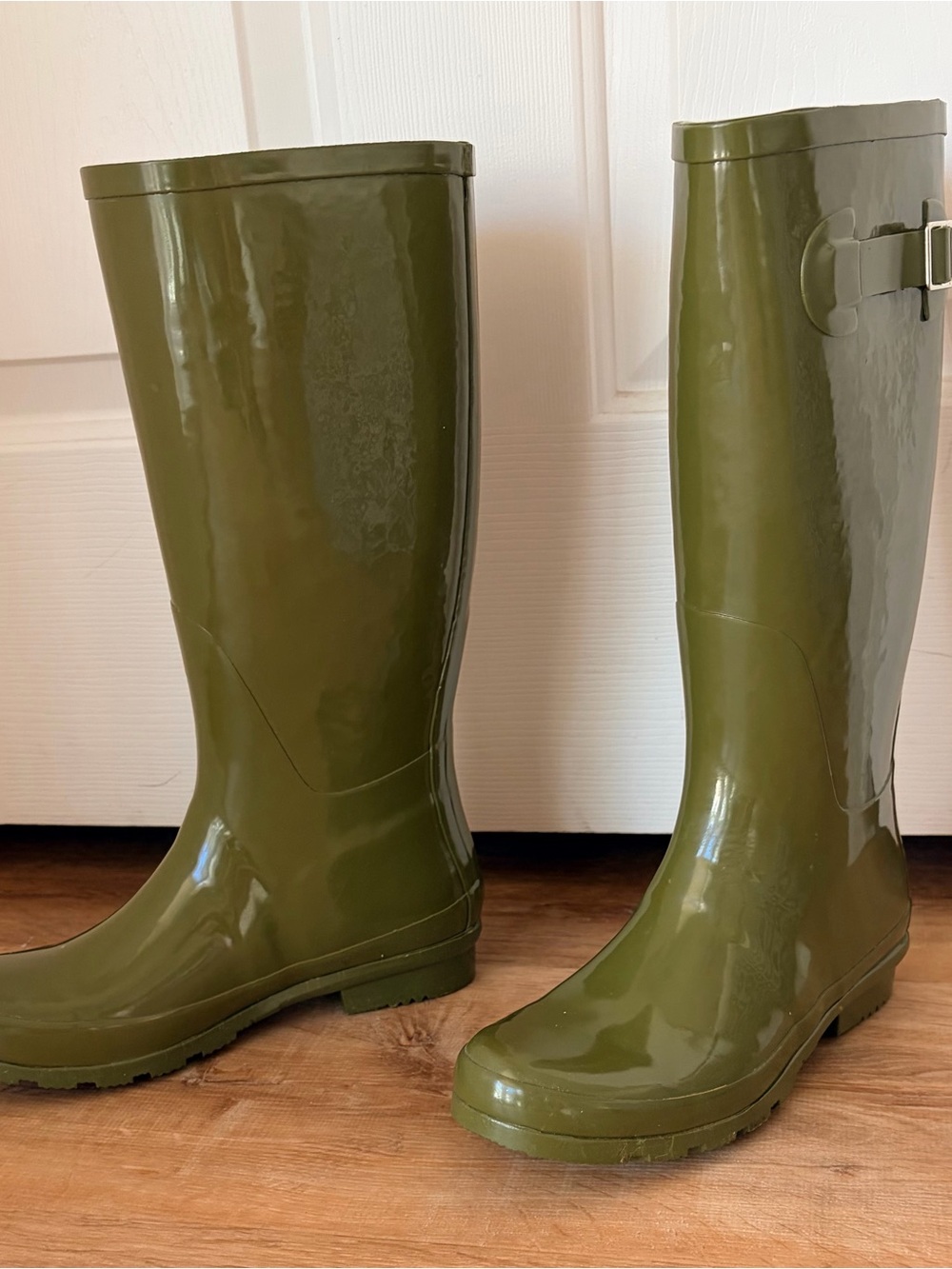 NOMAD Footwear Hurricane II Shiny Rain Boots In Ivy